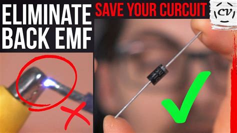 Flyback Diode Tutorial | Eliminate Back EMF (AKA Snubber Diode, Kickback Diode, Freewheeling ...