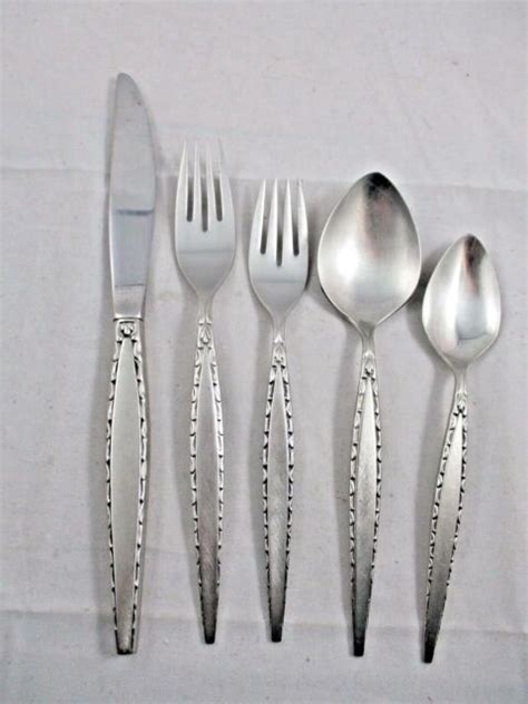 VENETIA Oneida Community Stainless Flatware Set 32 Pcs + 5 Servers 37 ...