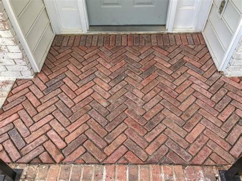 How to install and mortar wash a herringbone brick patio. | Brick ...