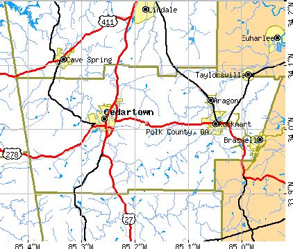 Polk County Ga Map | Cities And Towns Map