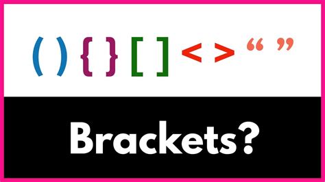 (2020) Brackets Explained in Coding / Easiest Explanation - YouTube