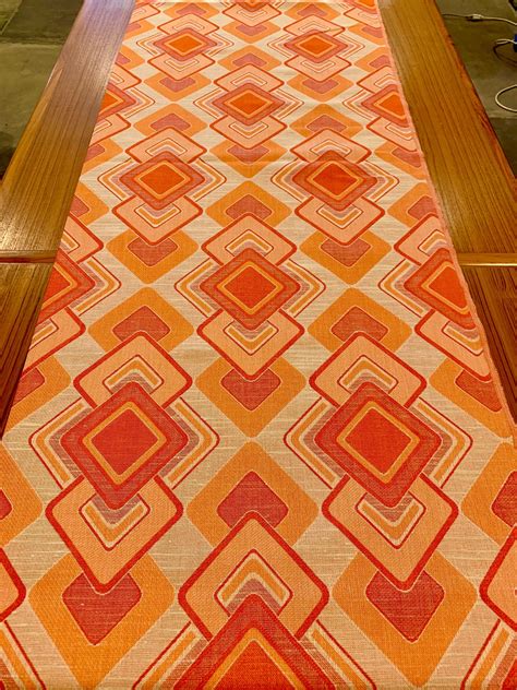 Mod 70s Scandinavian Upholstery Fabric with a Mid Century Panton-esque Op Art Vibe/ Home Decor ...