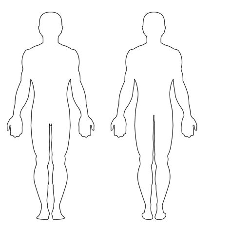 Free Human Body Outline Printable, Download Free Clip Art throughout Blank Body Map Template ...