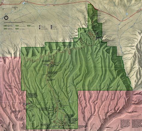 Mesa Verde National Park Map - Full size | Gifex