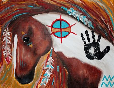 Indian Paint Horse Original art painting print Horse and