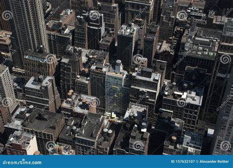 Aerial or Drone View of Manhattan Skyscrapers, New York City Stock Image - Image of houses, view ...