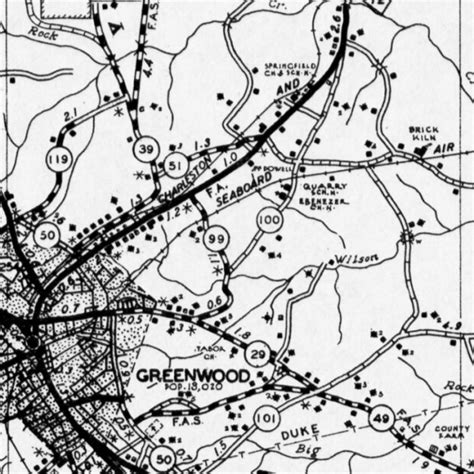 Greenwood County - Old SCDOT Maps - Greenwood County