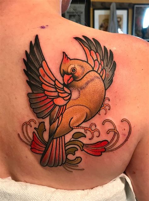 cardinal bird tattoo by dave wah at stay humble tattoo company in ...