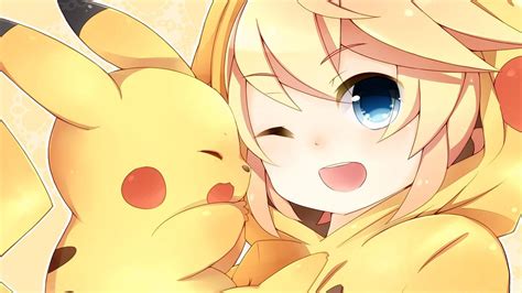 Pokemon Vocaloid Crossover Kagamine Leeannpippippipachu 무료 HD 바탕 화살표 : 와이드 스크린 : 고화질 : 전체 화면