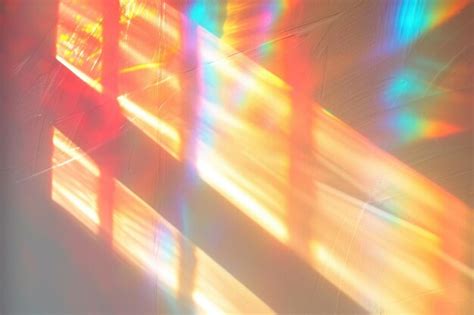 Premium AI Image | Rainbow light refraction overlay effect for photos and mockups