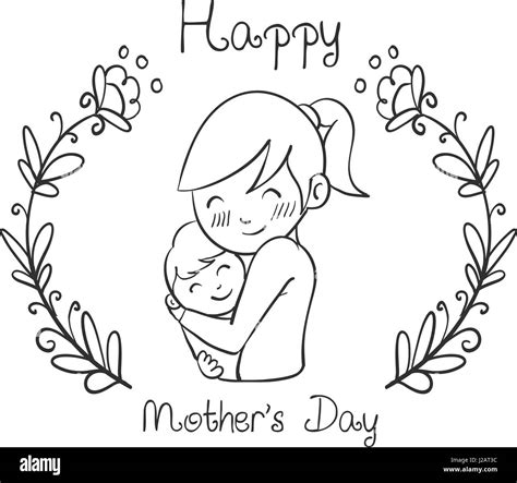 Hand draw mother day style design Stock Vector Image & Art - Alamy