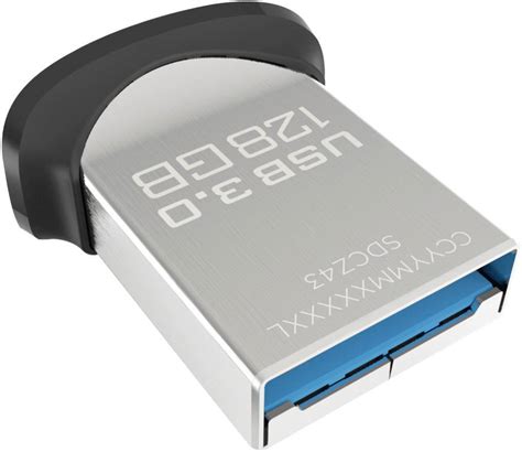 SanDisk Cruzer Ultra Fit™ USB stick 128 GB Black SDCZ43-128G-GAM46 USB 3.2 1st Gen (USB 3.0 ...