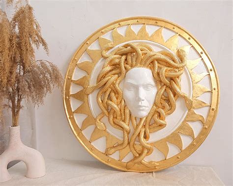 Athena Shield With Medusa Head Wall Decor 32 inches Aegis | Etsy