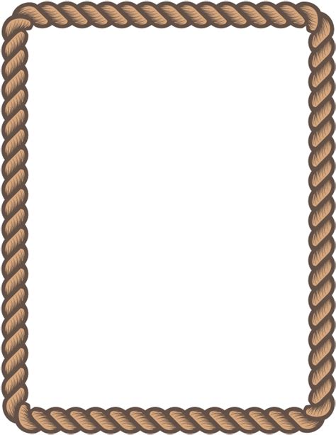 Printable Simple Rope Page Border