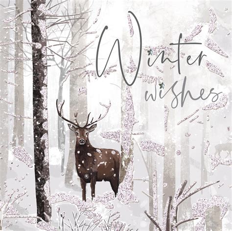 Winter Woodland Luxury Hand-Finished Christmas Greeting Card | Cards