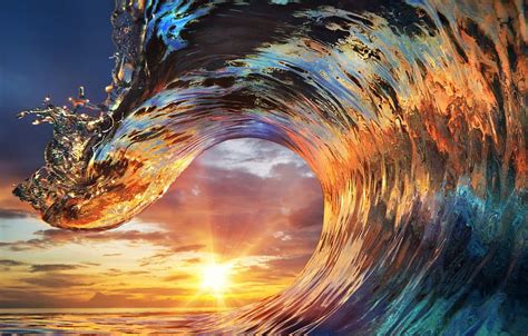 Ocean, Sunset, Water, Wave - Sunset Ocean Waves -, Beach Waves Sunset HD wallpaper | Pxfuel