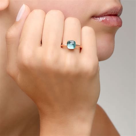 Pomellato Nudo Petit Sky Blue Topaz Ring - Gregory Jewellers