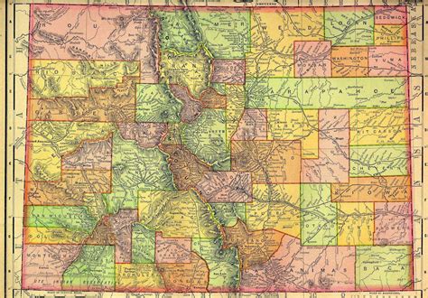 Switzerland Trail of America: Rand McNally 1895: Boulder County and Colorado.