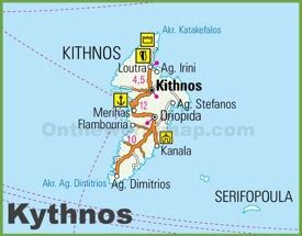 Kythnos Maps | Greece | Maps of Kythnos Island