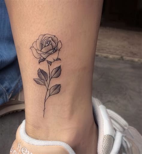 Rose Tattoo Ankle