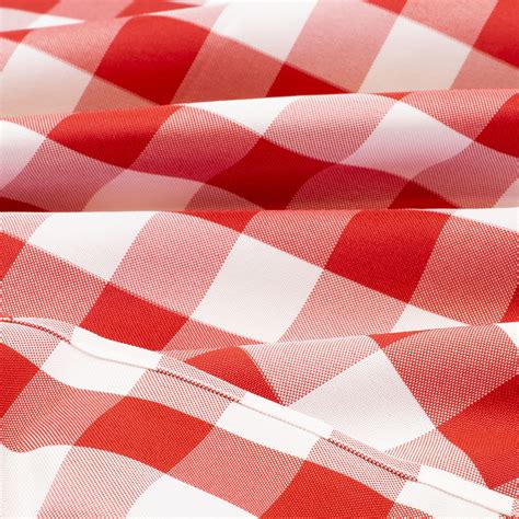 Gingham Fabric Checkers in Red 100% Premium Cotton Visual Arts Dyeing ...