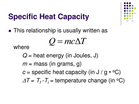 PPT - Specific Heat Capacity PowerPoint Presentation, free download - ID:1596737