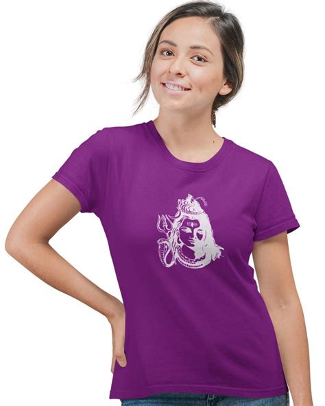 Lord Shiva Purple Color T-Shirt For Women, Boys Cotton T Shirts, Children Cotton T Shirts, Girls ...
