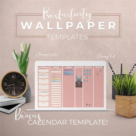 Productivity Wallpaper Templates - PrettyWebz Media Business Templates ...