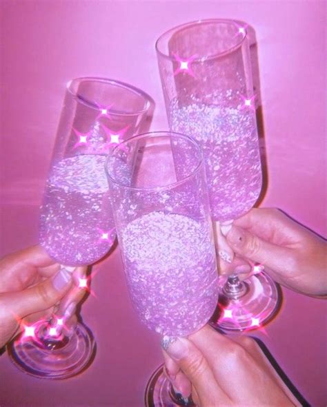 #pink #glitter #glasses #cheers | Pink tumblr aesthetic, Lavender aesthetic, Pink aesthetic