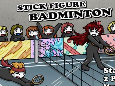 Stick Figure Badminton 3 - online game | GameFlare.com