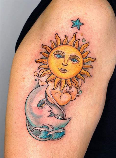 Top 85+ sun and moon tattoo designs super hot - in.coedo.com.vn