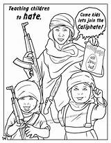 Company Publishes Graphic anti ISIS coloring book sketch template