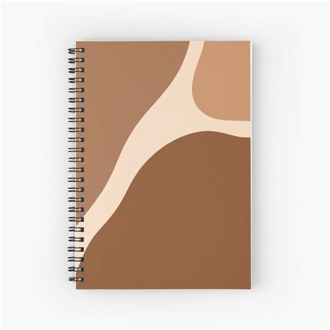 Mid century modern abstract shapes brown Spiral Notebook by trajeado14 | Abstract shapes, Cute ...