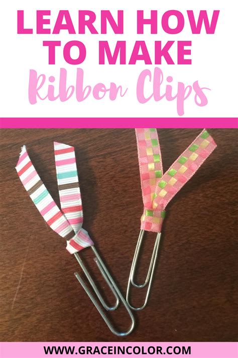 Make Your Own Ribbon Paper Clip Bookmarks | Paper clips diy, Paperclip ...