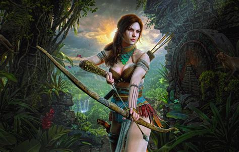Wallpaper Girl, Figure, Tomb Raider, Art, Beauty, Sexy, Figure, Lara Croft, Illustration, Fan ...