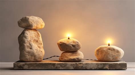 Premium AI Image | zen stones HD 8K wallpaper Stock Photographic Image