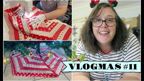 VLOGMAS #11 | Making A Christmas Tree Skirt - YouTube