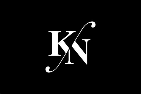 KN Monogram Logo Design By Vectorseller | TheHungryJPEG.com