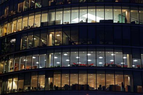 Offices At Night Free Stock Photo - Public Domain Pictures