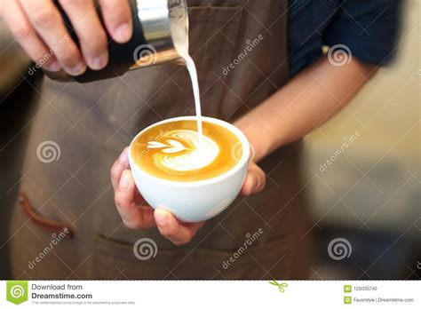 Latte Art - Heart shape stock photo. Image of fresh - 125035740
