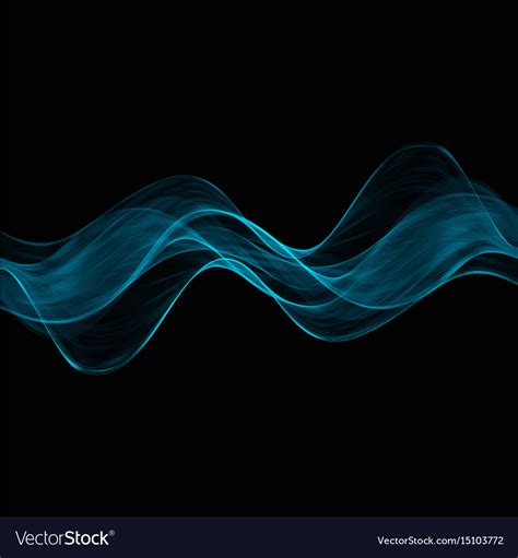 Blue smoke effect on the black background Vector Image