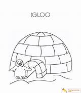 Eskimo Igloo Coloring Page 05  Free sketch template