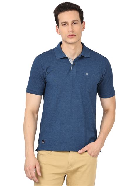 Cobalt Blue Plain Polo Collar T Shirt - CHARLES_COBALT BLUE – ottostore.com