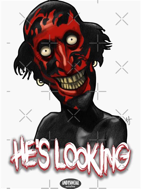 "Lipstick Face Demon" Sticker by andysocial | Redbubble