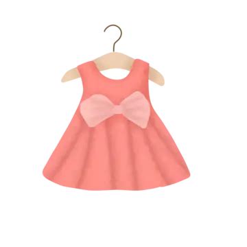 Pink Baby Dress With Ribbon Illustration, Dress, Pink, Baby PNG ...