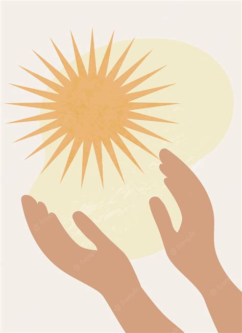 Premium Vector | Hands reaching for the sun