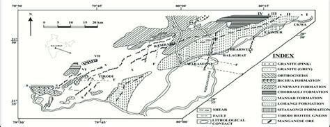 Generalized geological map of Balaghat district, Madhya Pradesh ...