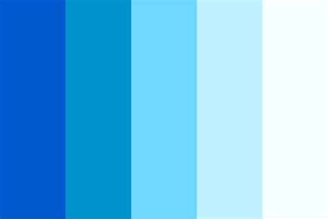 light Blue to White Color Palette