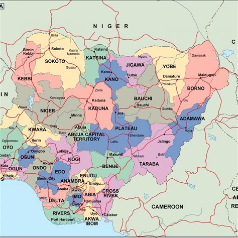 Nigeria Map States And Cities | Hot Sex Picture