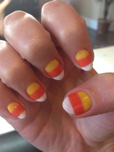 Candy Corn nails | Candy corn nails, Nails, Nail candy